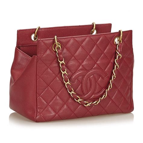 chanel red caviar tote bag|Handbags & Bags .